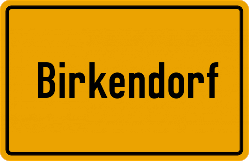 Ortsschild Birkendorf