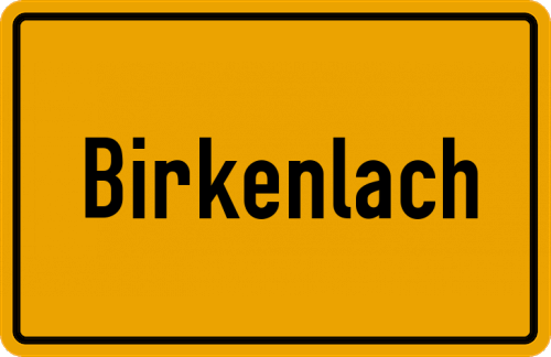 Ortsschild Birkenlach