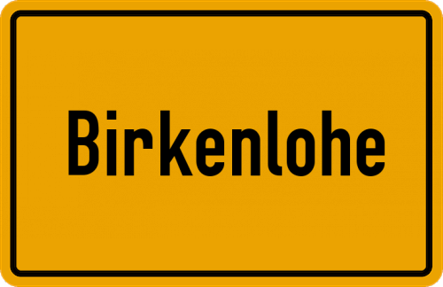 Ortsschild Birkenlohe
