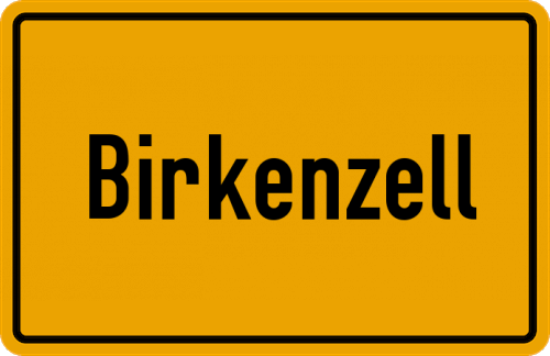 Ortsschild Birkenzell