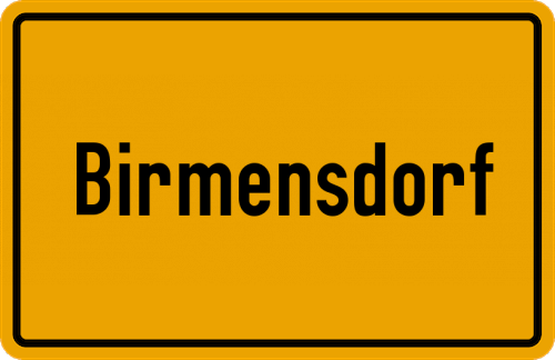 Ortsschild Birmensdorf