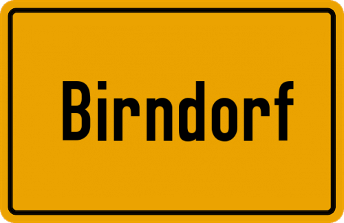 Ortsschild Birndorf