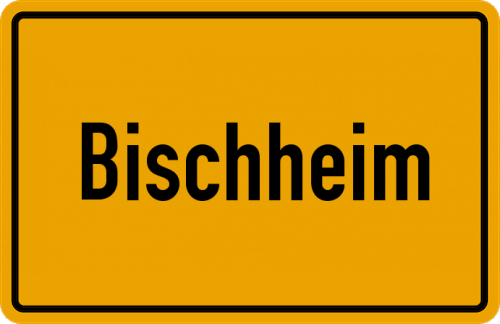 Ortsschild Bischheim, Pfalz