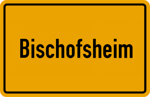 Ortsschild Bischofsheim