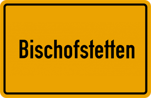 Ortsschild Bischofstetten