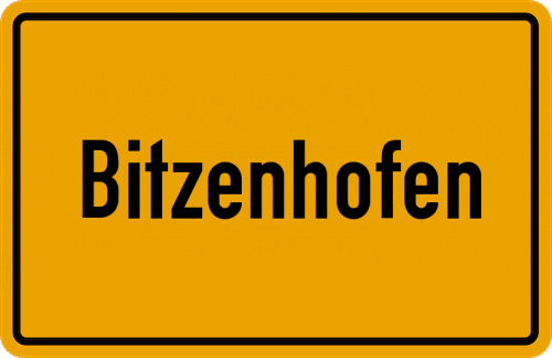 Ortsschild Bitzenhofen