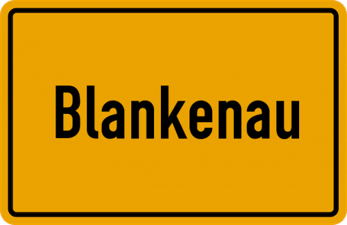 Ortsschild Blankenau, Kreis Fulda