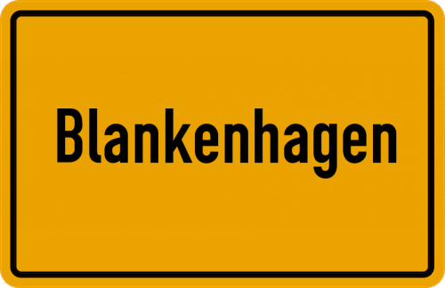 Ortsschild Blankenhagen, Solling