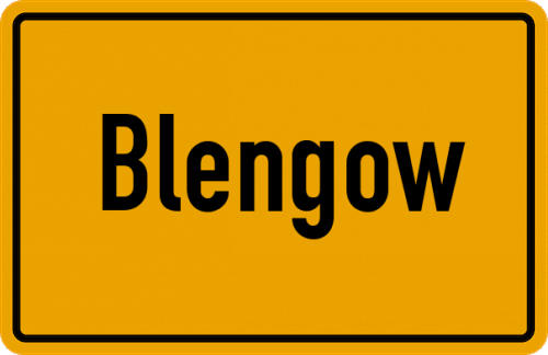 Ortsschild Blengow