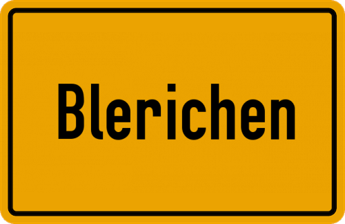 Ortsschild Blerichen, Kreis Bergheim, Erft