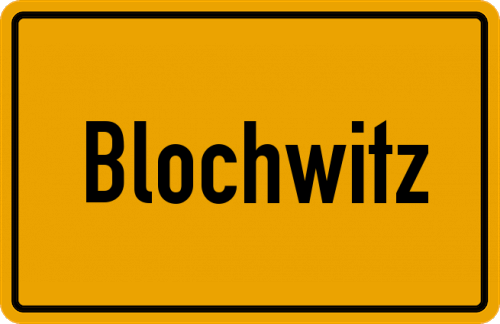 Ortsschild Blochwitz