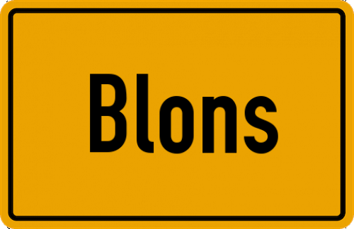 Ortsschild Blons