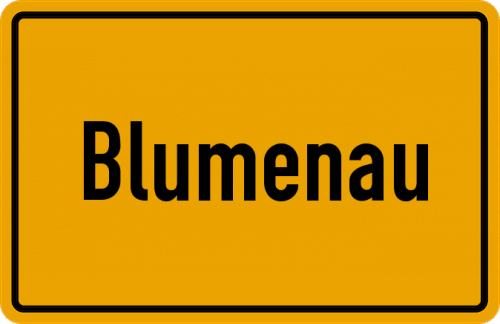 Ortsschild Blumenau