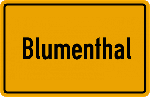 Ortsschild Blumenthal