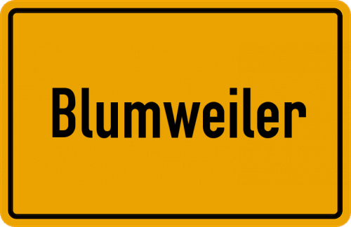 Ortsschild Blumweiler