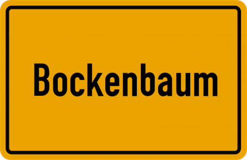Ortsschild Bockenbaum