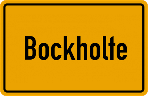 Ortsschild Bockholte