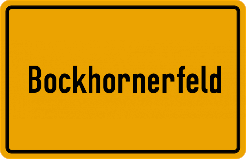 Ortsschild Bockhornerfeld