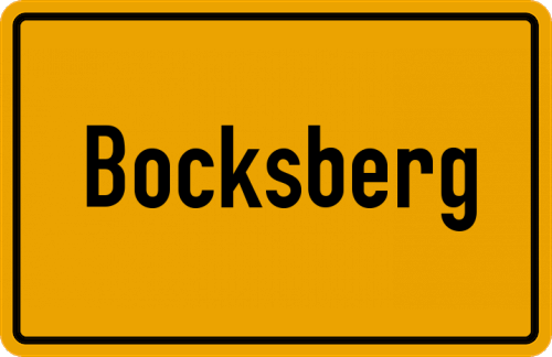 Ortsschild Bocksberg