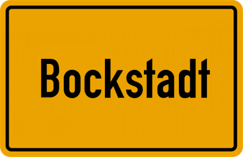 Ortsschild Bockstadt
