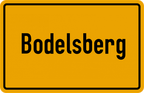 Ortsschild Bodelsberg