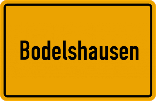 Ortsschild Bodelshausen