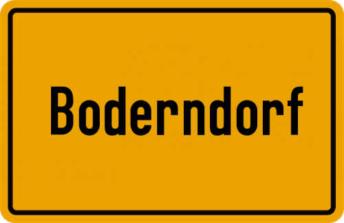 Ortsschild Boderndorf