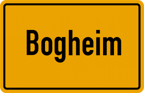 Ortsschild Bogheim