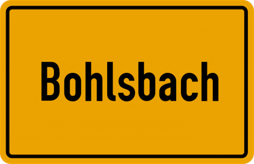 Ortsschild Bohlsbach