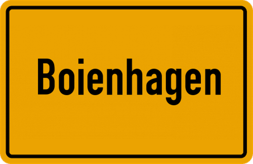 Ortsschild Boienhagen