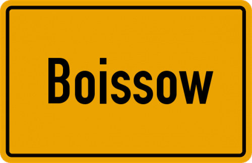 Ortsschild Boissow