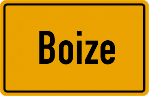 Ortsschild Boize