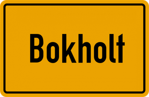 Ortsschild Bokholt