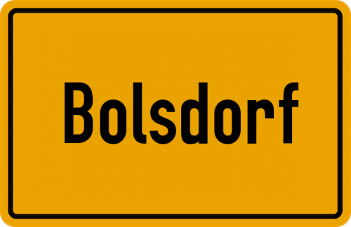 Ortsschild Bolsdorf