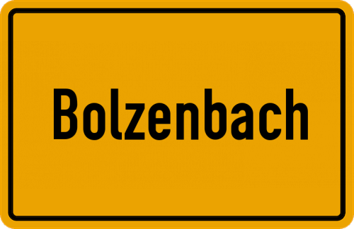 Ortsschild Bolzenbach
