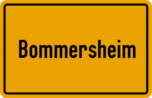 Ortsschild Bommersheim