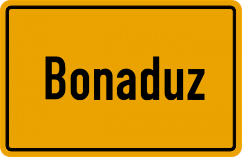Ortsschild Bonaduz