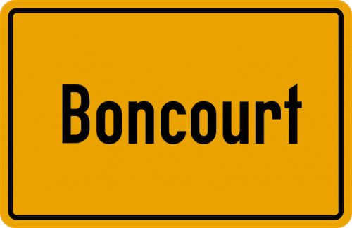 Ortsschild Boncourt