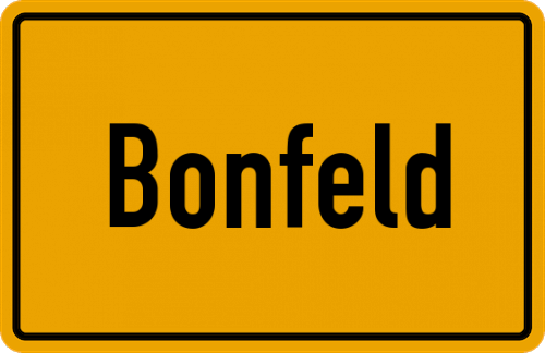 Ortsschild Bonfeld