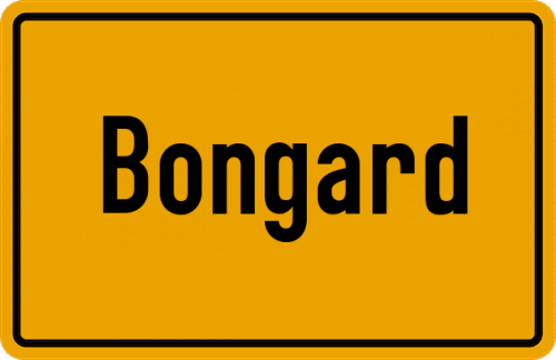 Ortsschild Bongard, Eifel