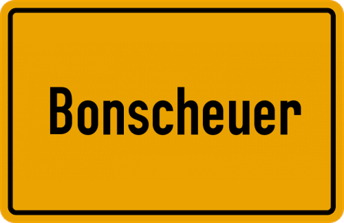 Ortsschild Bonscheuer
