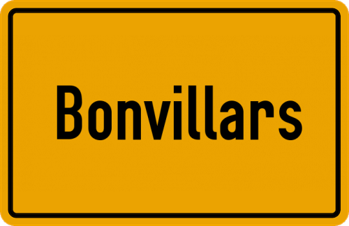 Ortsschild Bonvillars