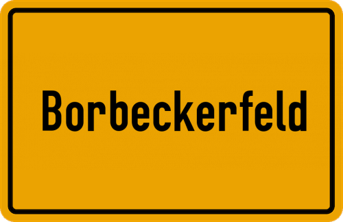 Ortsschild Borbeckerfeld
