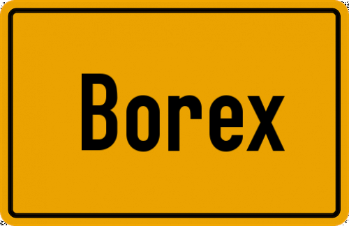 Ortsschild Borex