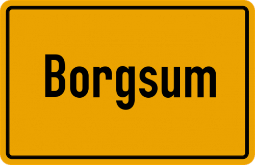 Ortsschild Borgsum