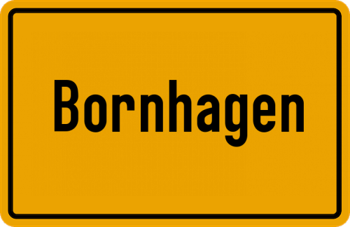 Ortsschild Bornhagen