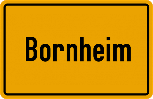Ortsschild Bornheim, Rheinhessen