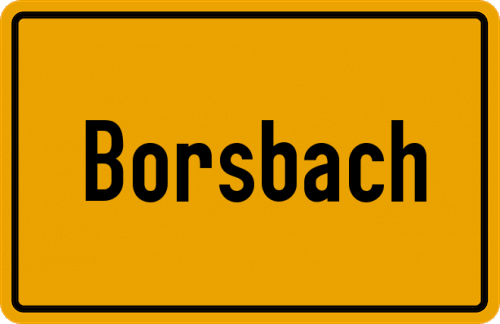 Ortsschild Borsbach