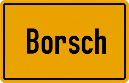 Ortsschild Borsch