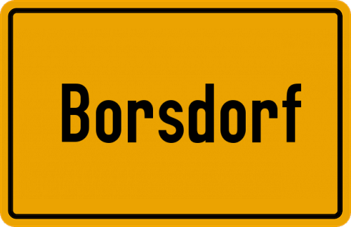 Ortsschild Borsdorf, Hessen